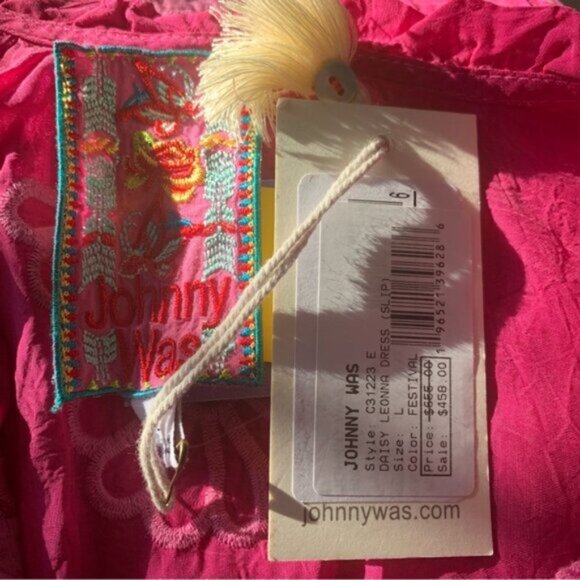 NWT Johnny Was Daisy Leonna Pink Floral Midi Dress - Picture 10 of 12